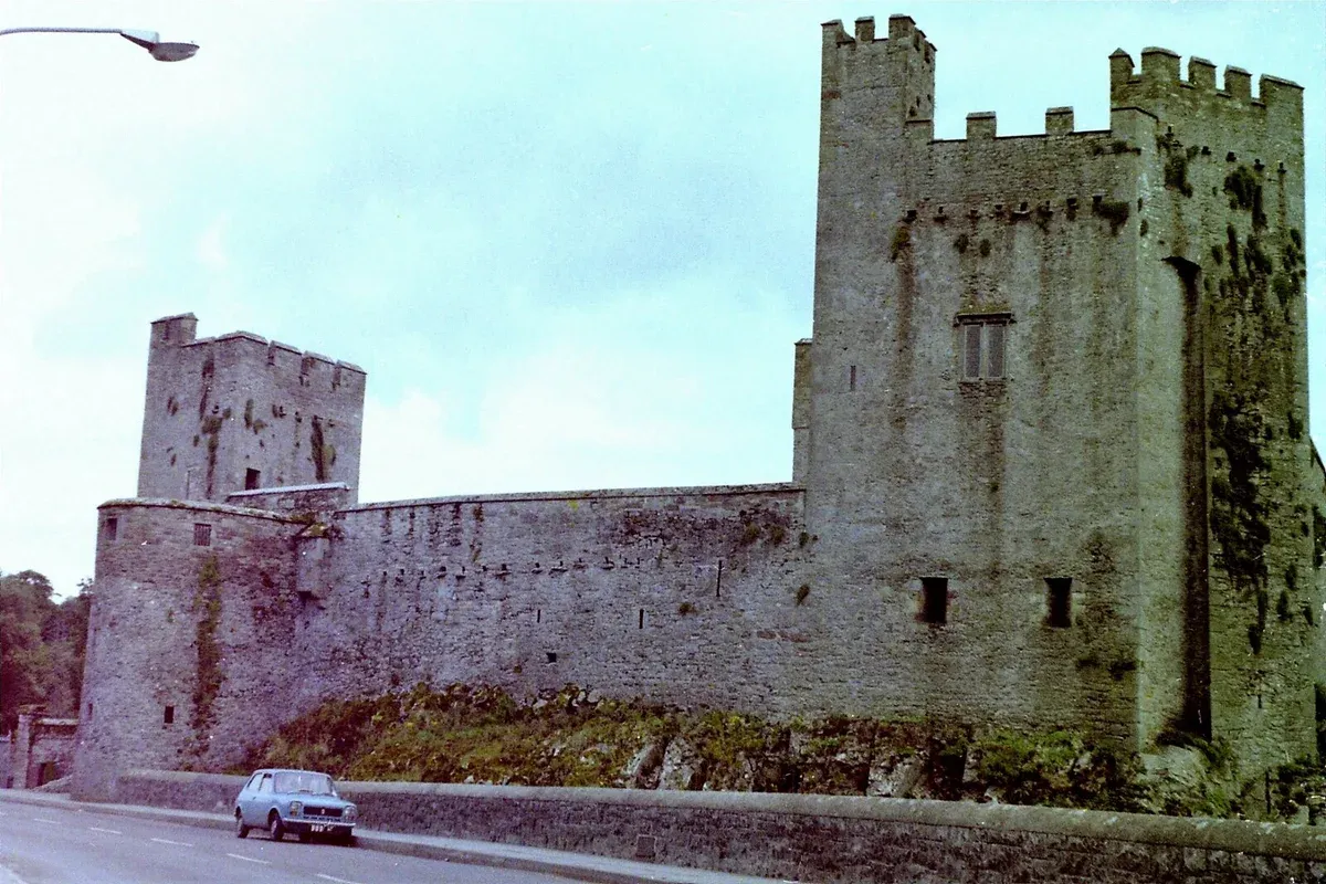 Cahir Castle beside the River Suir on a vacation tours of Ireland route