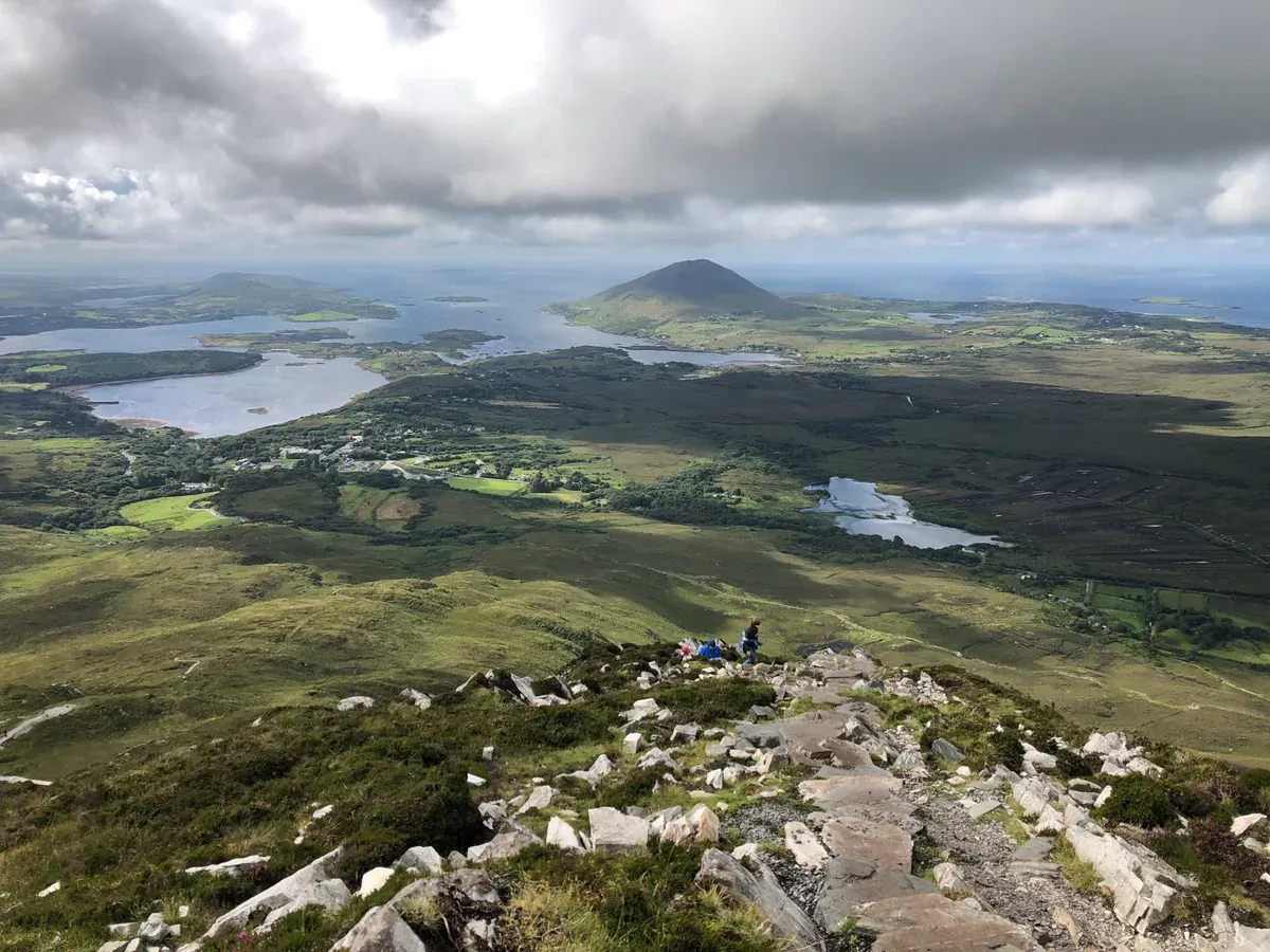 Connemara National Park seen from Diamond Hill on an Ireland tour