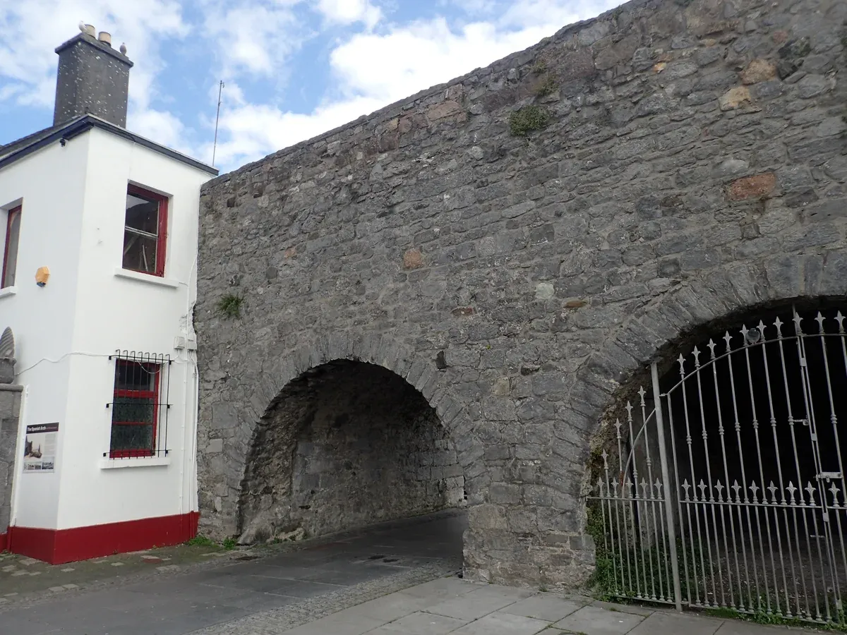 The Spanish Arch beside the Claddagh quay in Galway on an Ireland tour